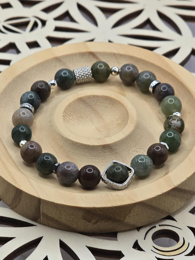 Bracelet Agate indienne 0,8 cm 