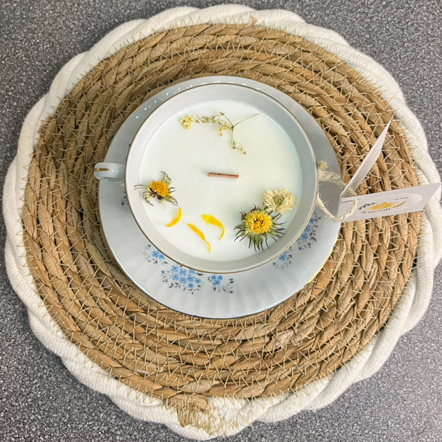 Bougie Fleur de Coton - Hiver Bleu