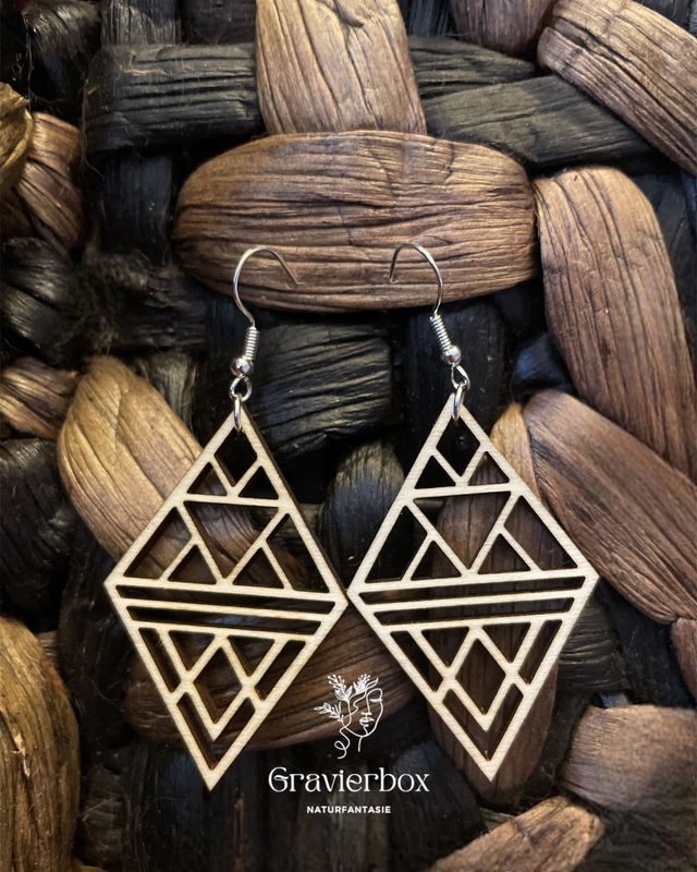 Holzohrringe Naturfantasie #18