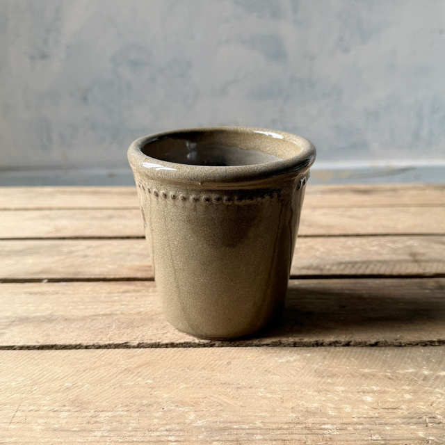 Grey Plant Pots and Saucers 