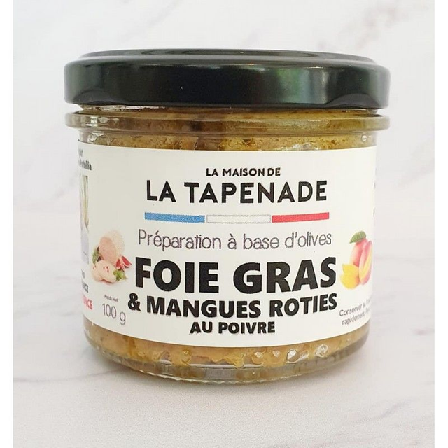 tapenade Foie gras et mangues rôti au poivres