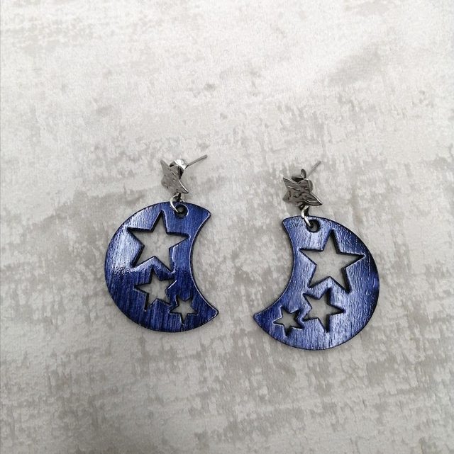 Boucle d'oreilles Lune