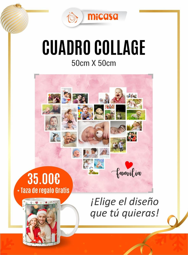 PACK CUADRO 50 X50 +TAZA DE REGALO 