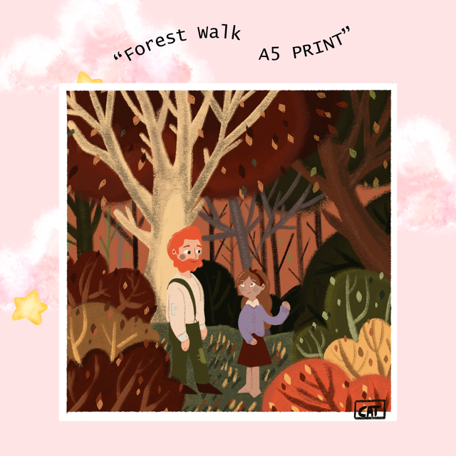 "Forest Walk" A5 Print