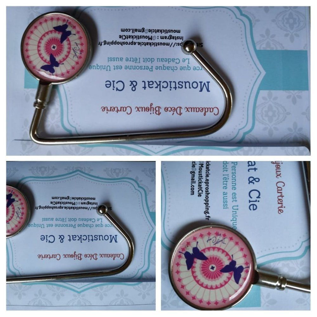 Accroche sac standard &quot;danse des papillons &quot;