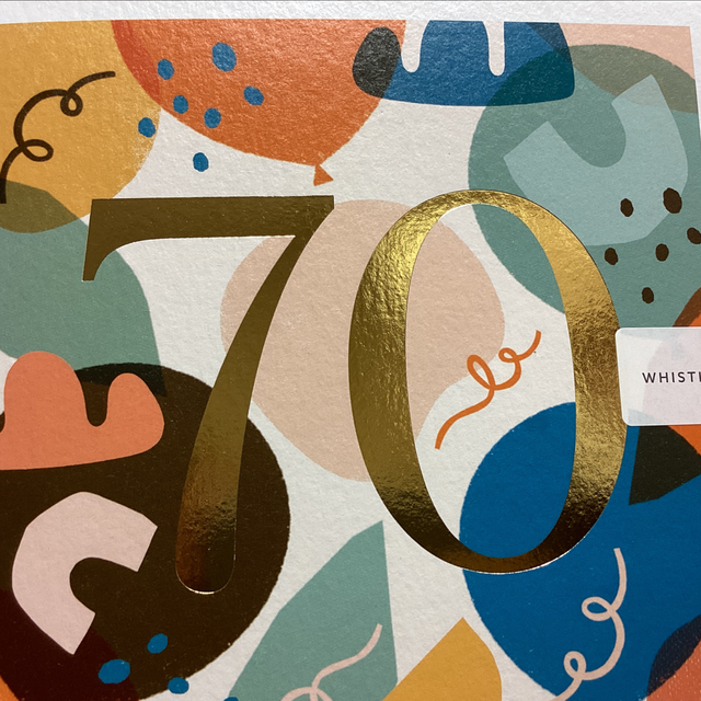 Birthday Age 70th (Balloons) WF