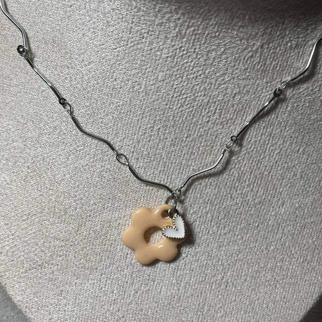 Collier Argent Saumon 