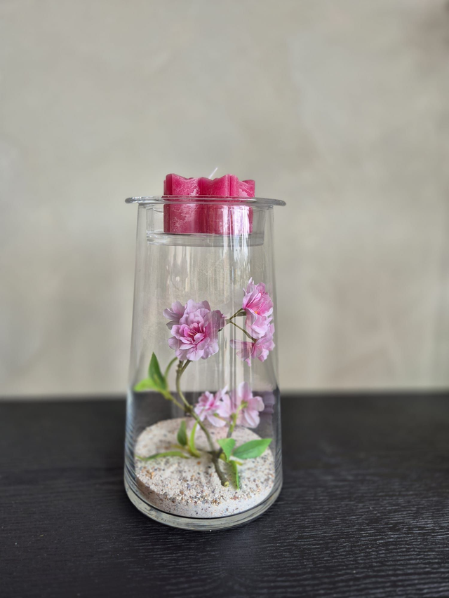 Deco glas gevuld groot- Blossom