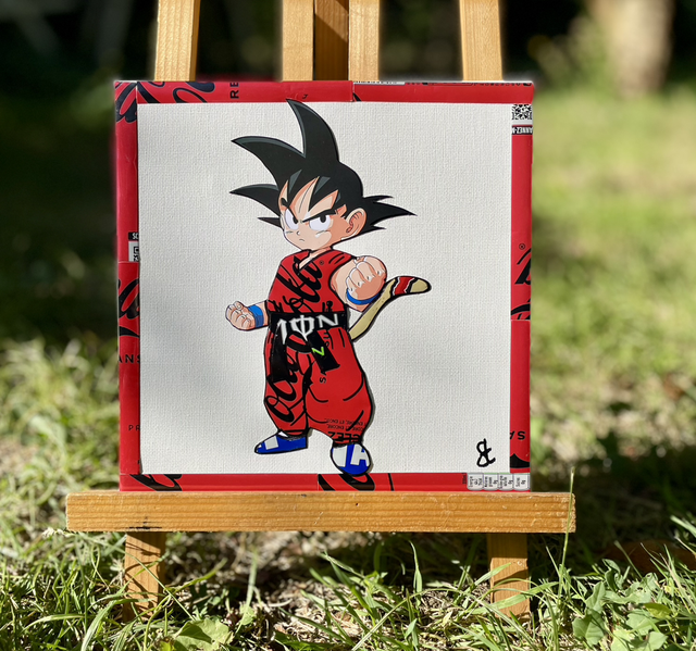 Tableau sangoku dbz 20x20 cm