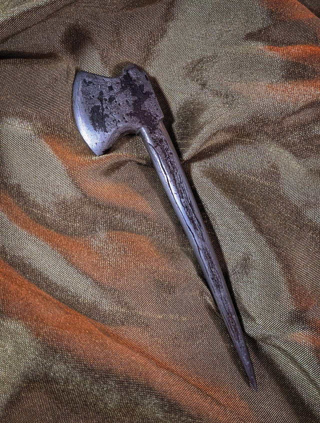 Wrought iron axe pin
