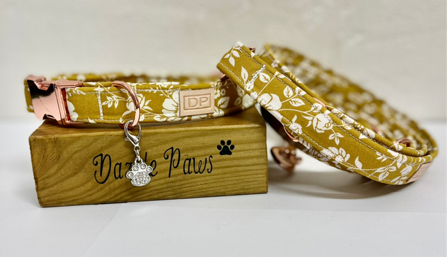 Luxury Ochre Floral Collar 