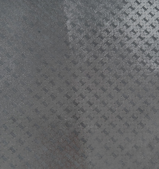 Chute de cuir noir gris motifs pailleté