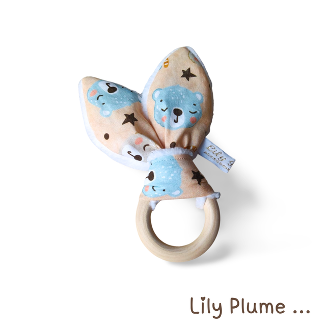 Hochet de dentition têtes d&#039;ours