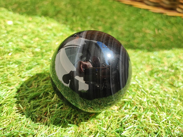 Sphère en Obsidienne oeil céleste 70mm