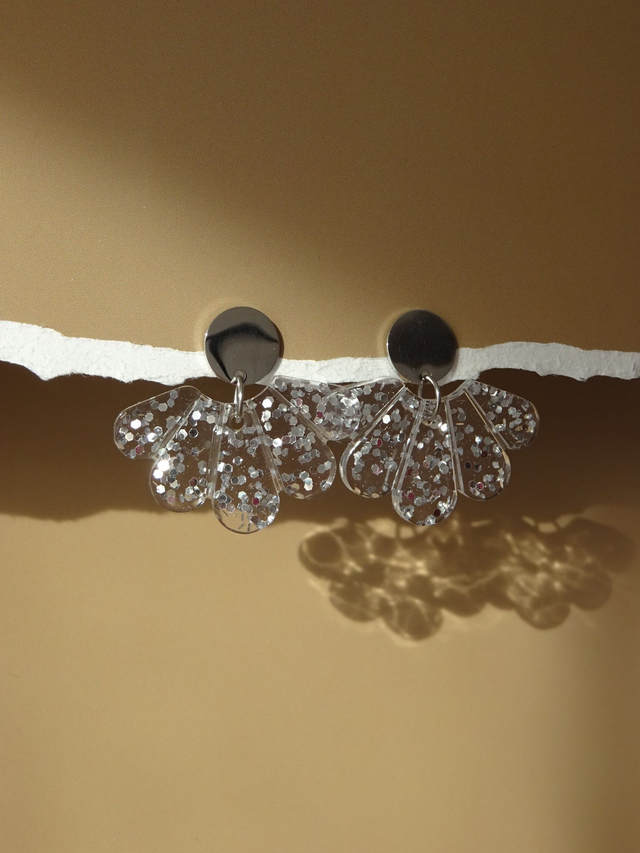 Aile de papillon : Paillettes Argent