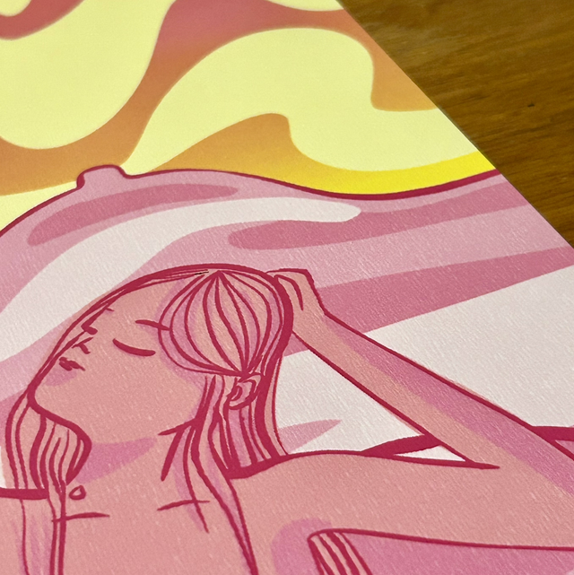 POSTER A3 psychedelic Woman Série: Pays de cocagne 1