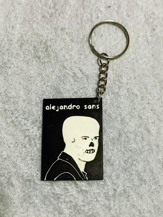 Llavero de Alejandro Sans + QR