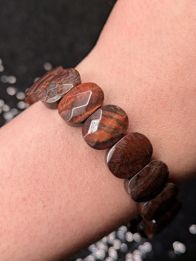 Bracelet œil de taureau facettes 