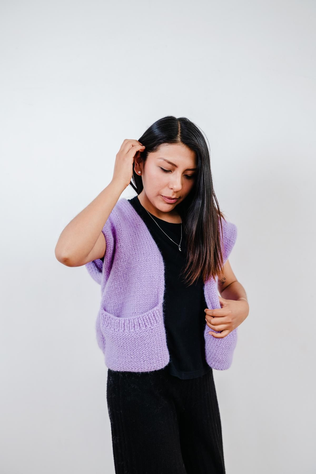 Alpaca Weste CHALECO - lila