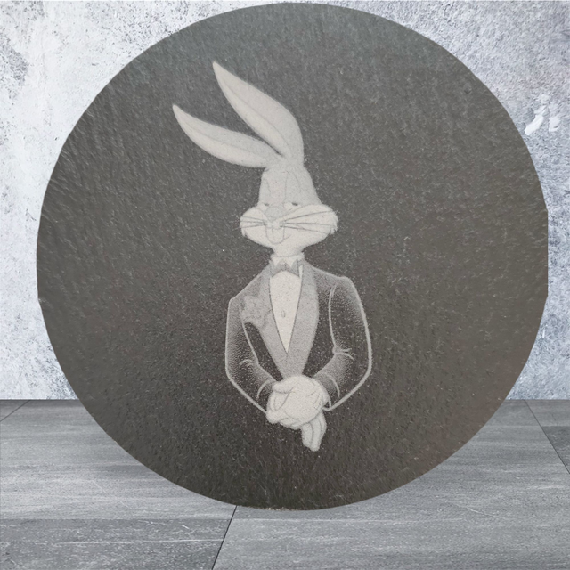 Slate Coaster - Round - Cartoon Bugs