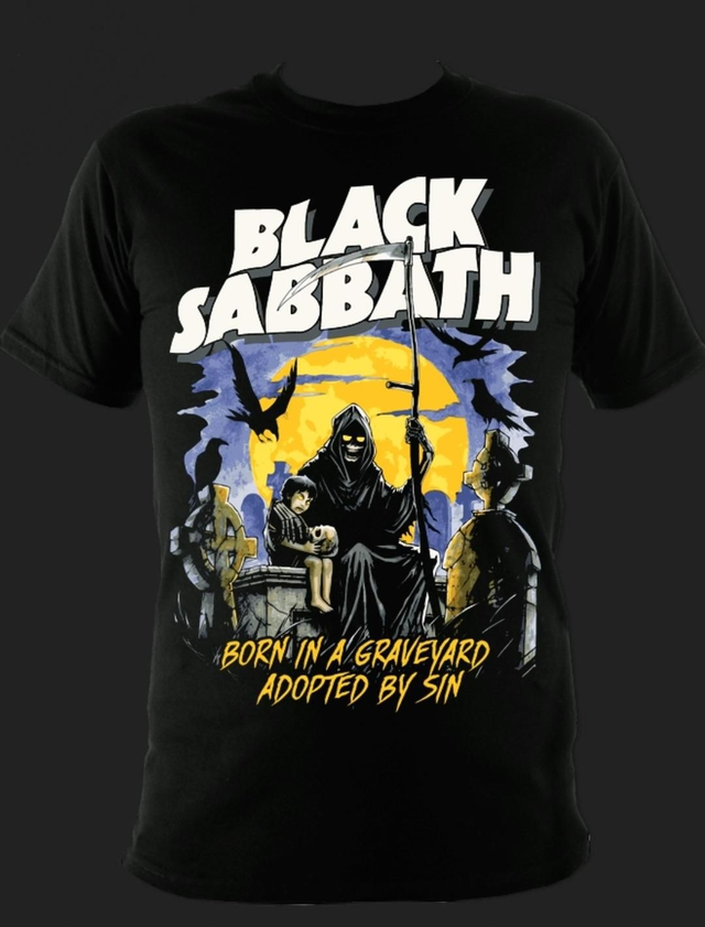 Black Sabbath 'Born In A Graveyard' T-shirt