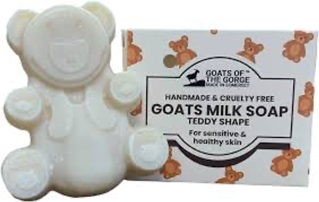 Goats of the gorge. Teddy shape goats milk soap