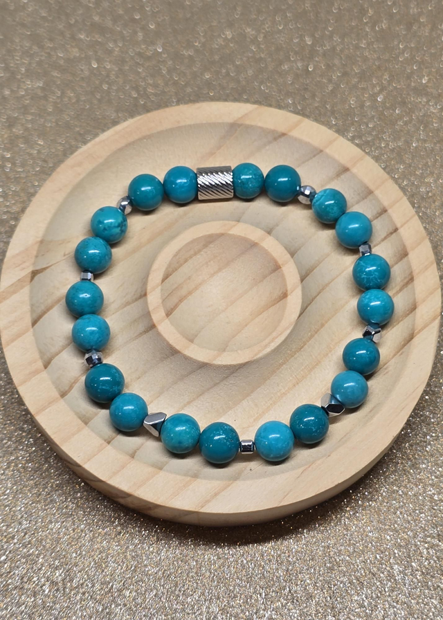 Bracelet Turquoise de Chine en 0,8 cm