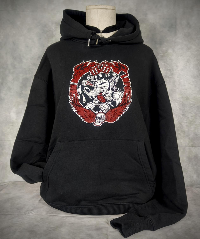 Hoodie Classic &quot;Hot Rod Lupo&quot; Black