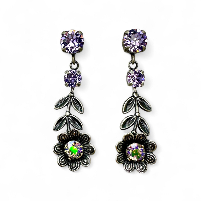 Ohrstecker BLÜMCHEN Violet Paradise, Lila
