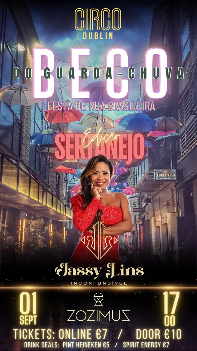 CIRCO DUBLIN Sun 01/9/24 BECO DO GUARDA CHUVA