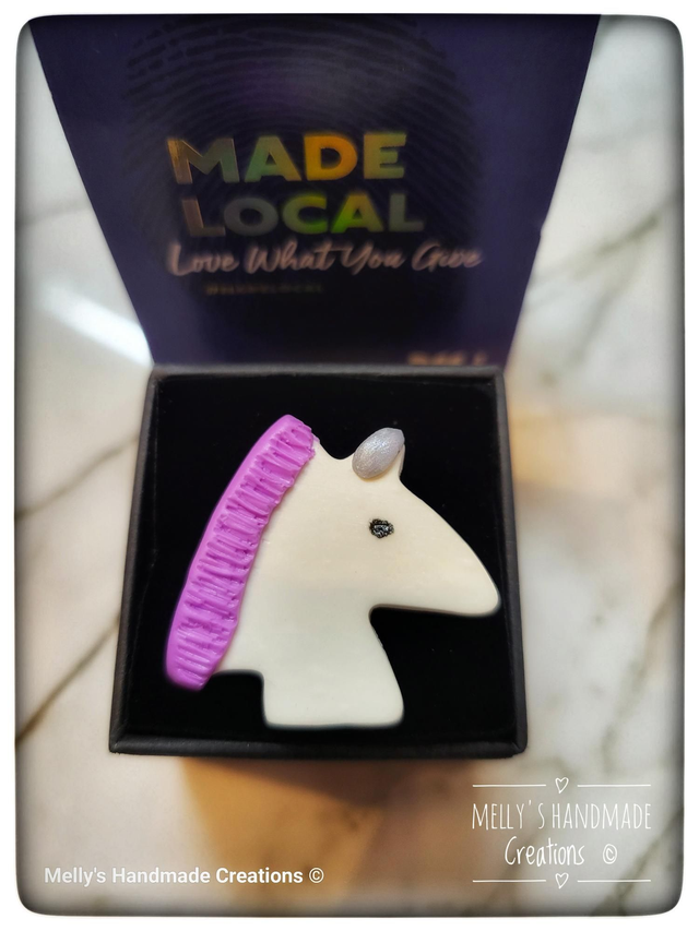 Unicorn pin broach badge