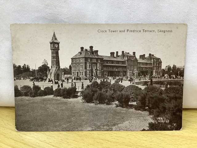Skegness, Clock Tower and Fredrica Terrace, Lincolnshire, Valentine&#039;s Series postcard Our Ref No. R738 £2.50