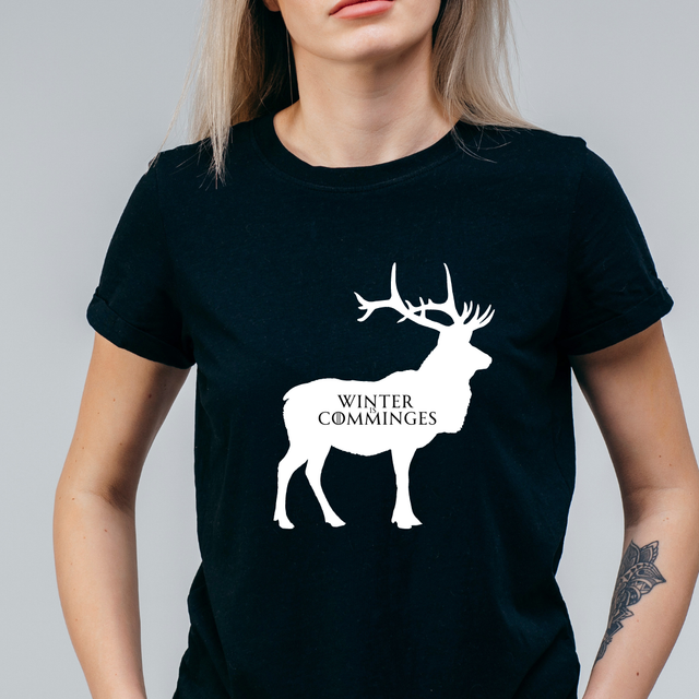 T-shirt Winter is Comminges Cerf