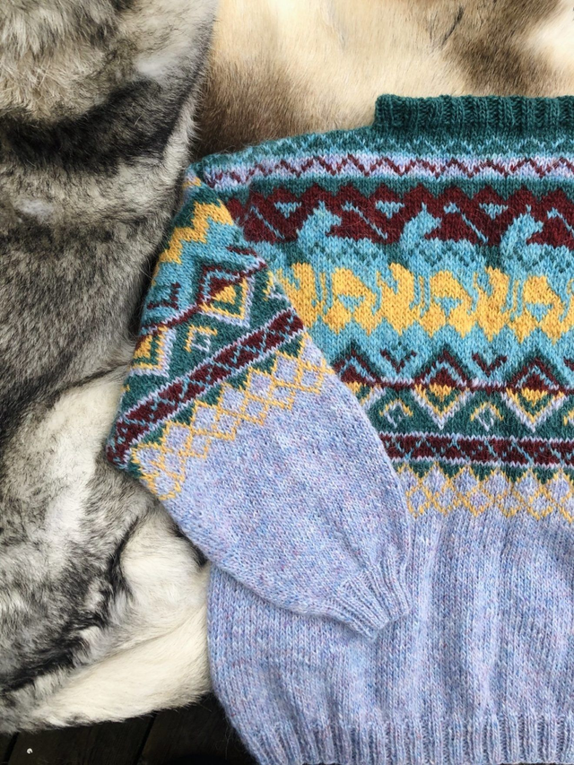 Takotna Sweater Kit - Col 07 (Milkyway Lettlopi) - Wool &amp; Pattern - Linka Neumann