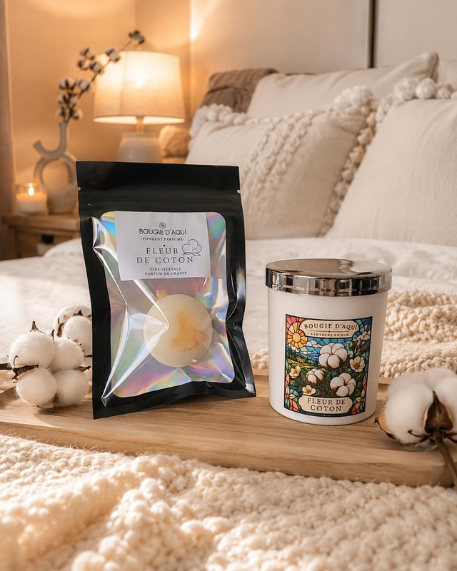 Bougie parfumée Fleur de Coton – 150 g