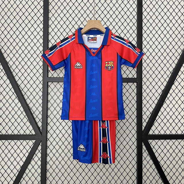 Conjunto RETRO camiseta + pantalón NIÑOS Barcelona 95-97 home