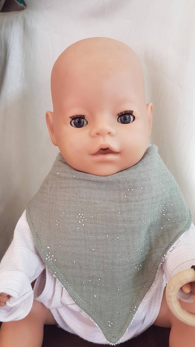 Bavoir bandana mixte gaze de coton - modèles au choix