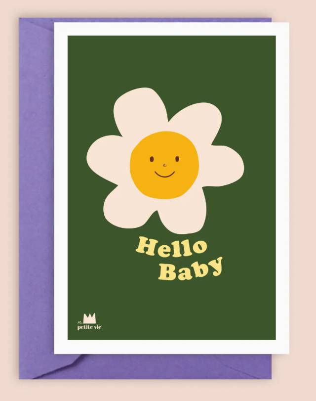 Carte "Naissance" : Hello Baby (avec enveloppe)