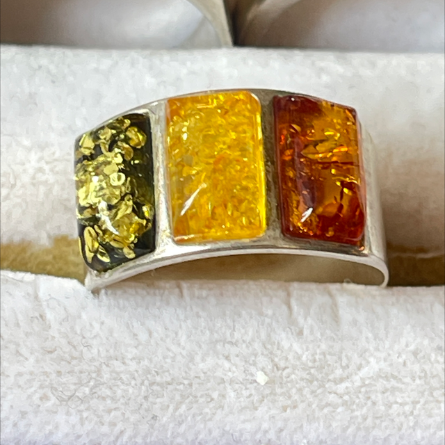 Bernstein Ring Silber 