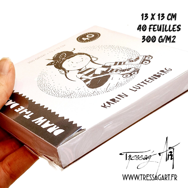 PAPERFUEL - BLOC DE 40 CARTES 300G/M2 13*13CM - AM082