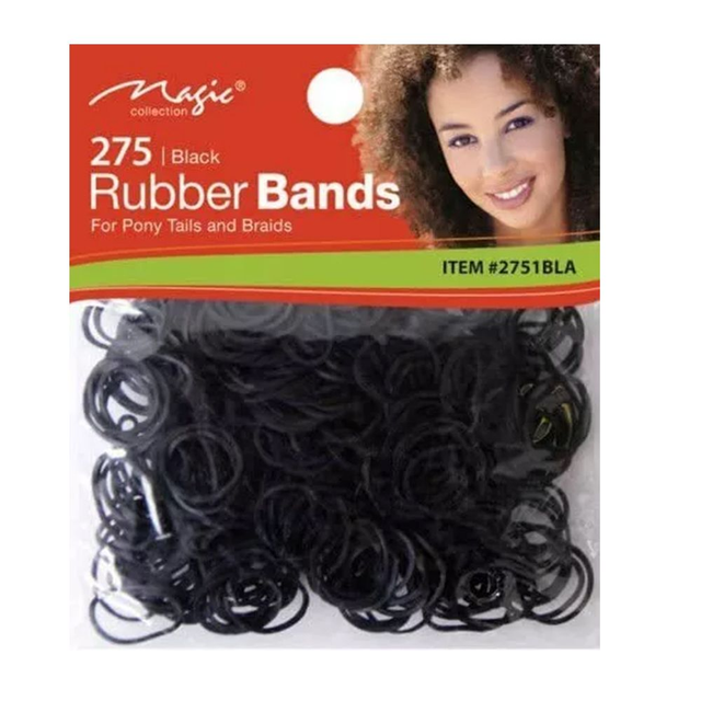 275 Black Rubber Bands
