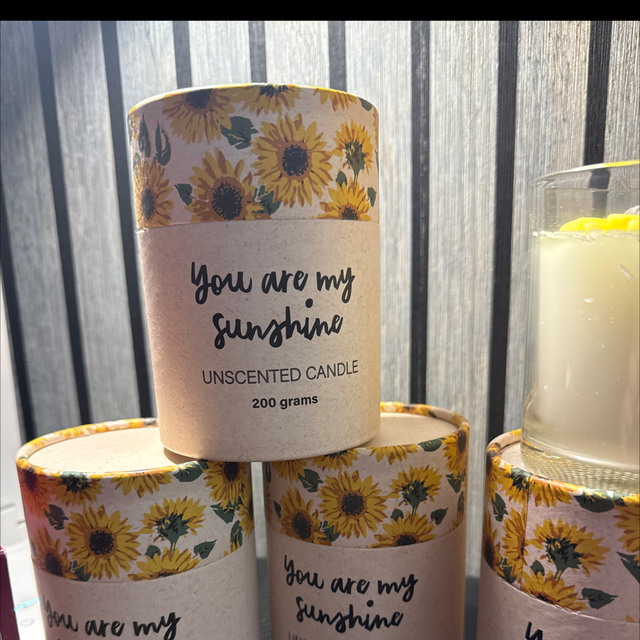 You are my sunshine candle
