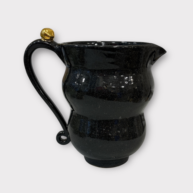 Kande m. guldknop, sort - af Helle Bornæs 