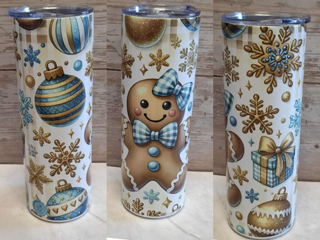 Gourde canette Biscuit bleu