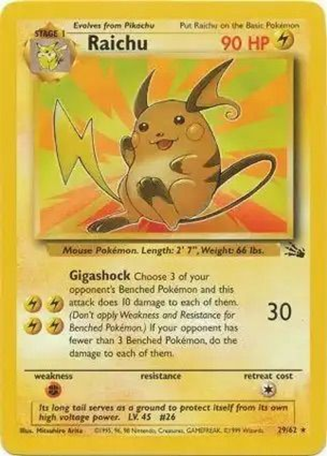 Raichu - 29/62 (Fossil Unlimited)