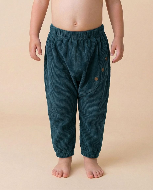 Pantalon Pana de Algodón Orgánico Petróleo