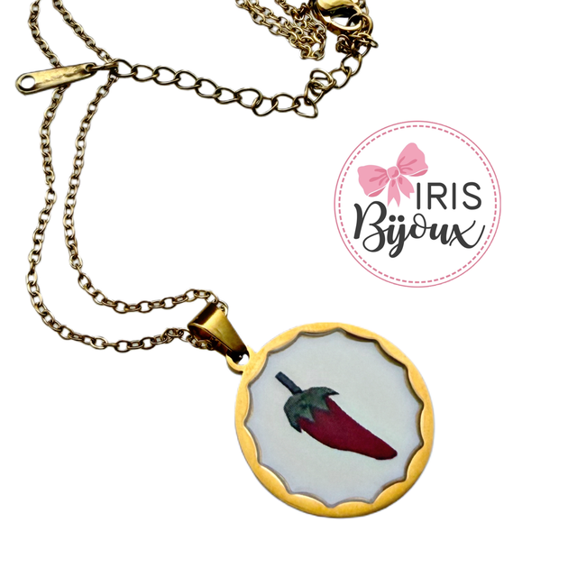 Collana girocollo peperoncino 