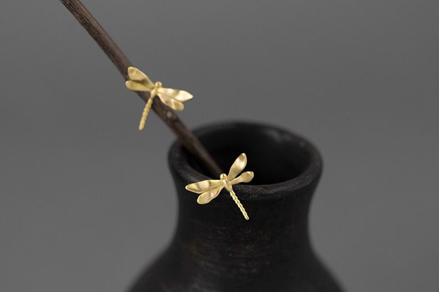Dragonfly Silver Earrings