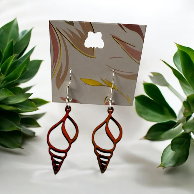 Boucles d'oreilles bois 100% création artisanale 