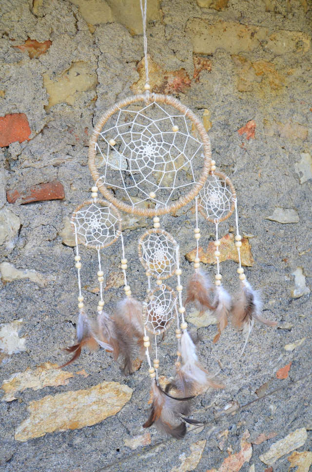 Capteur de rêves en chanvre naturel (taille M)
